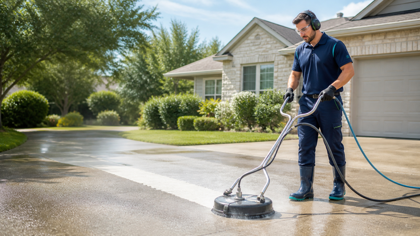 Professional pressure washing service by Surface Renewal Solutions